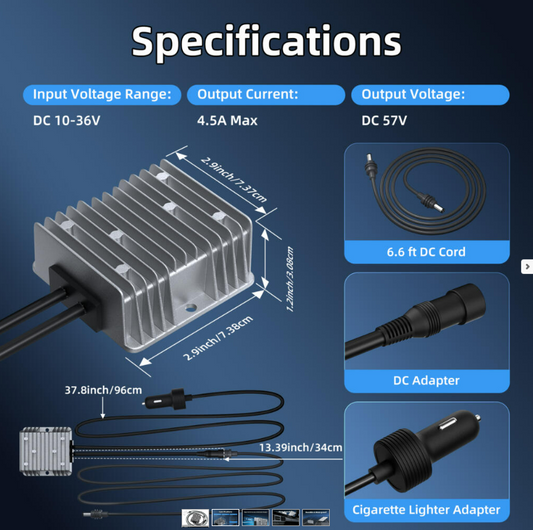 Outcamp 12V to 56V Power Supply for Starlink Gen 3