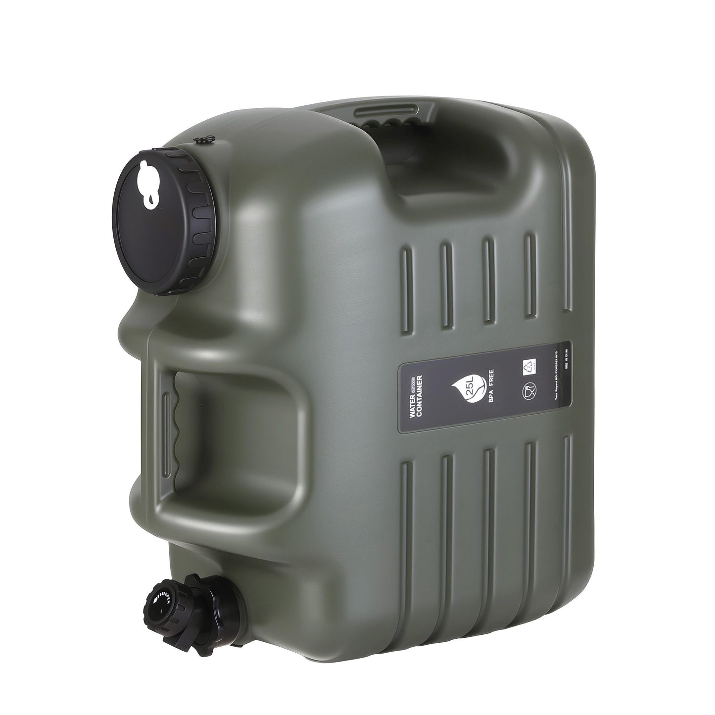 Camping Water Container 25L with Tap - Weisshorn Green