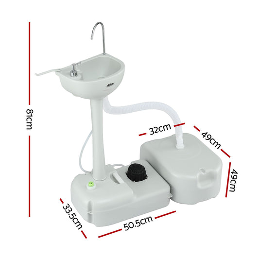 Portable Camping Hand Wash Basin 43L - Weisshorn
