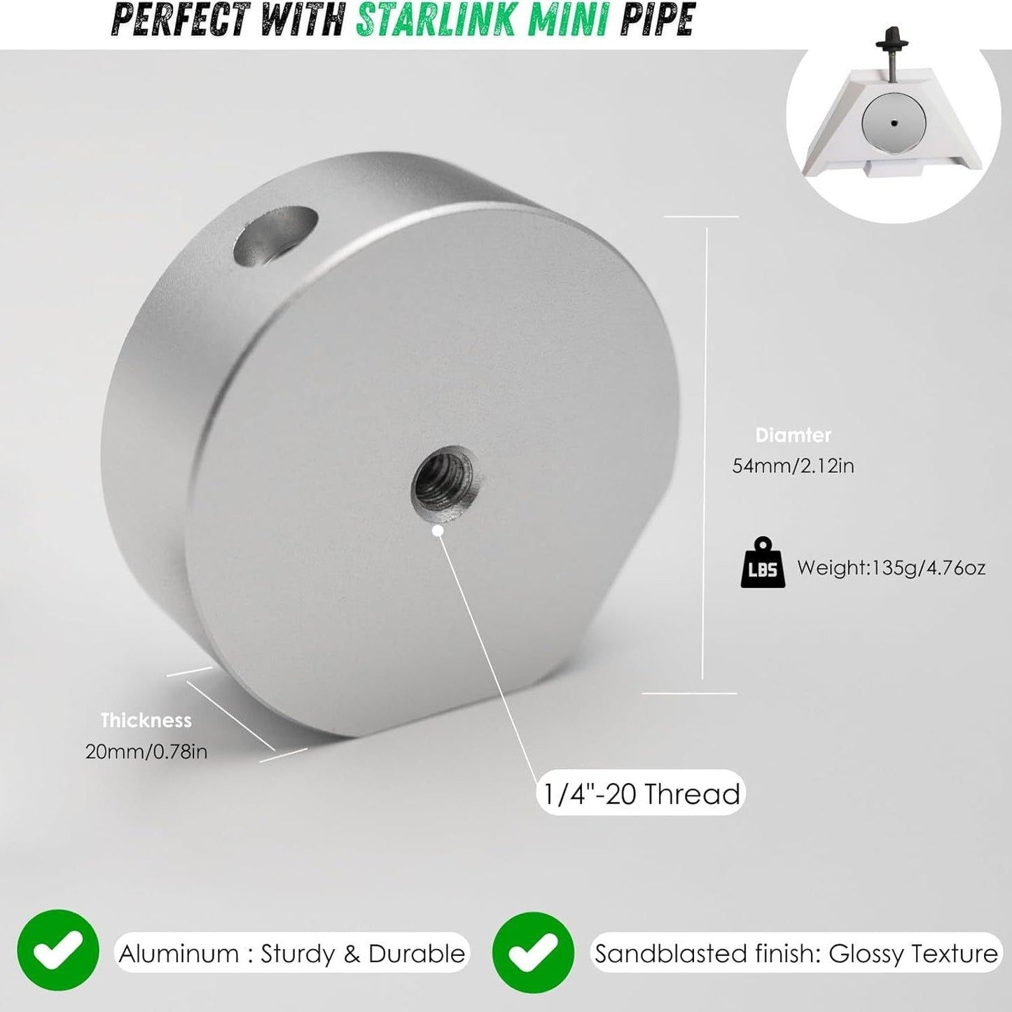 Outcamp Tripod Mount Kit for Starlink Mini
