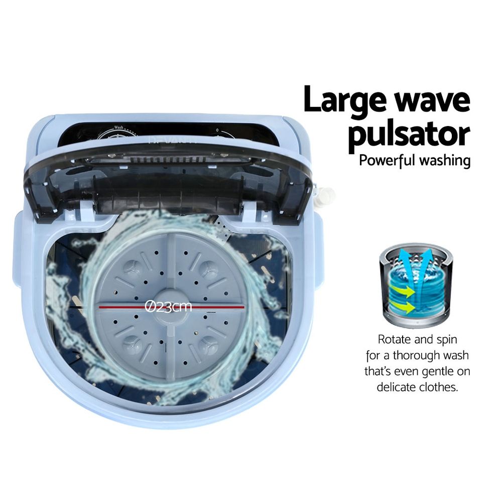 Portable Washing Machine 3kg - Devanti Black