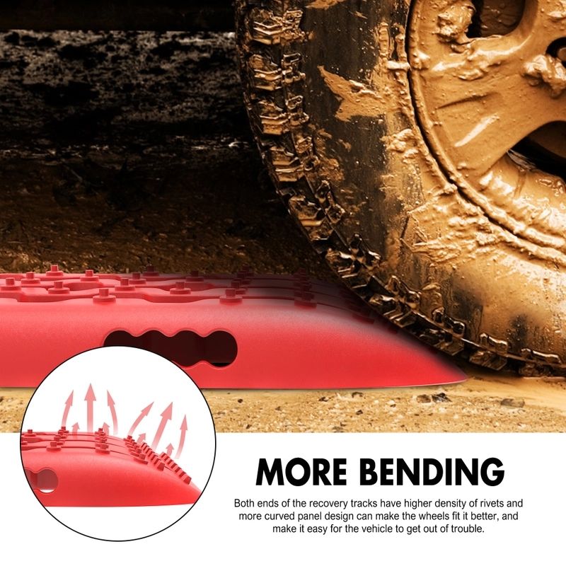 X-BULL Recovery Tracks with Mounting Pins - Red