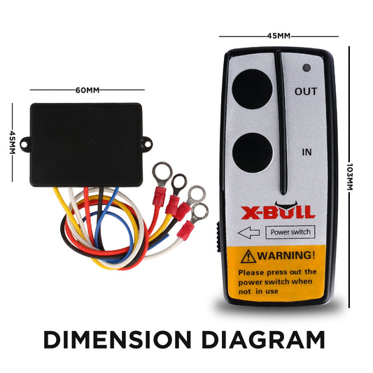 X-BULL Wireless Winch Remote Control Kit 12V Twin Handset