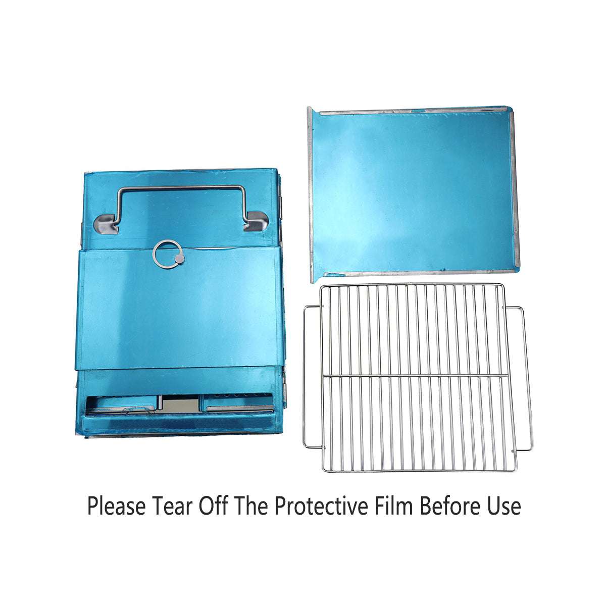 Outdoor Camping Mini Folding Wood Burning Stove Picnic Stainless Steel BBQ Grill