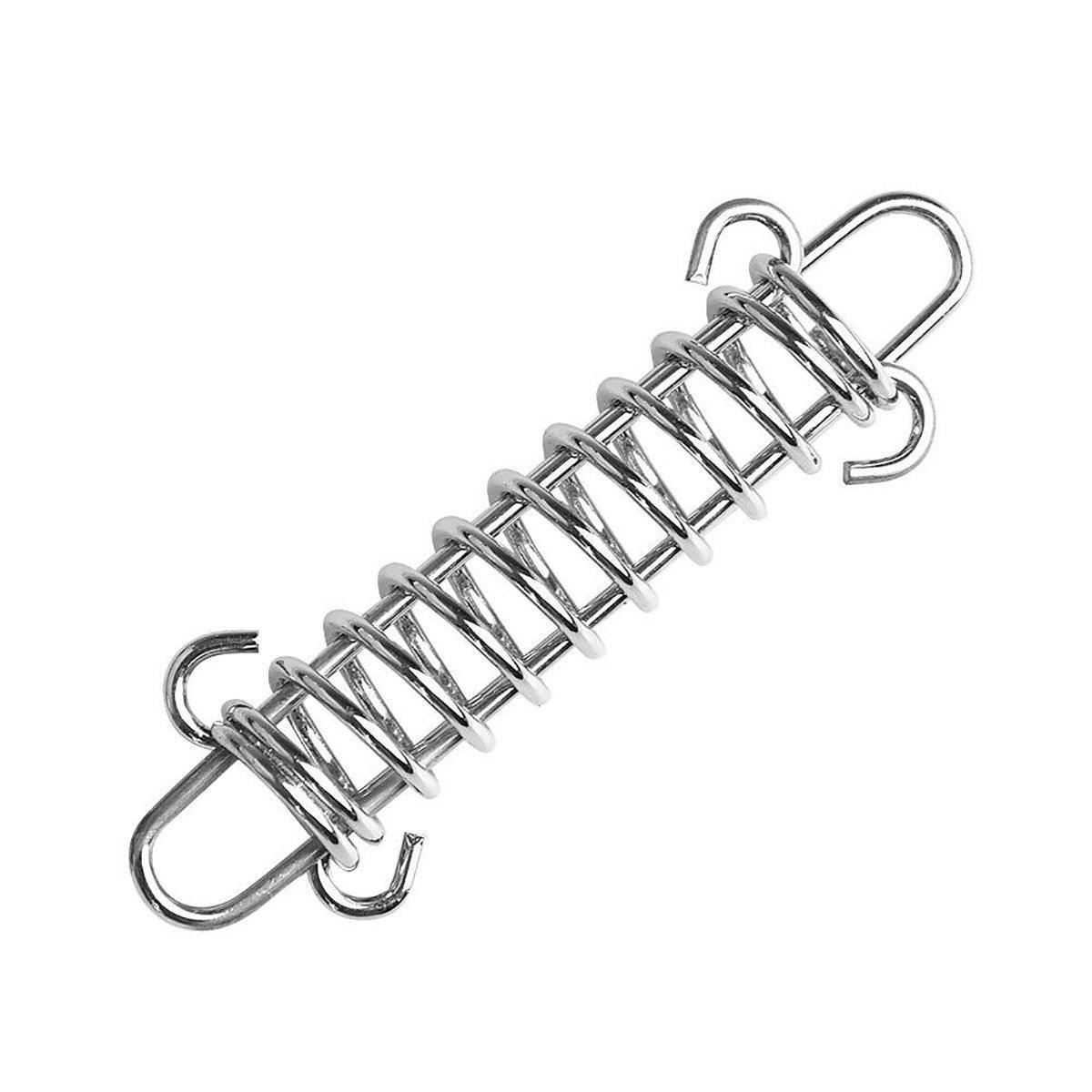 10PCS Outdoor Camping Tent Spring Wind Rope Buckle Fix Hook Buckles Silver Red - 10pair