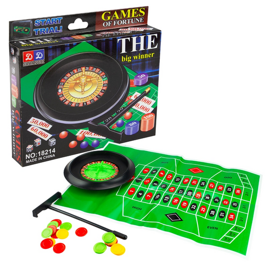 Games Of Fortune The Big Winner Wheel & Ball Game Casino Spinner Party - Roulette