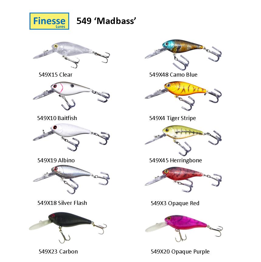 Finesse 'Madbass' Opaque Red, 85mm Deep Diving Crankbait