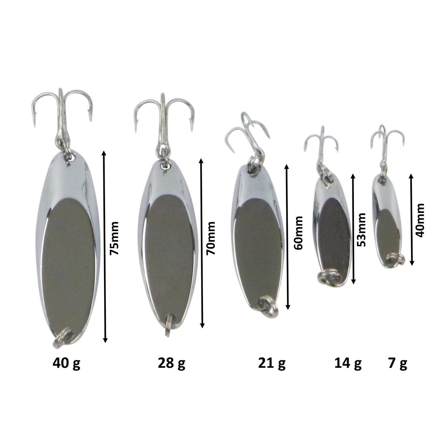 Finesse Chrome Kaster Jig, 28 Grams. Pack of 2 Jigs.