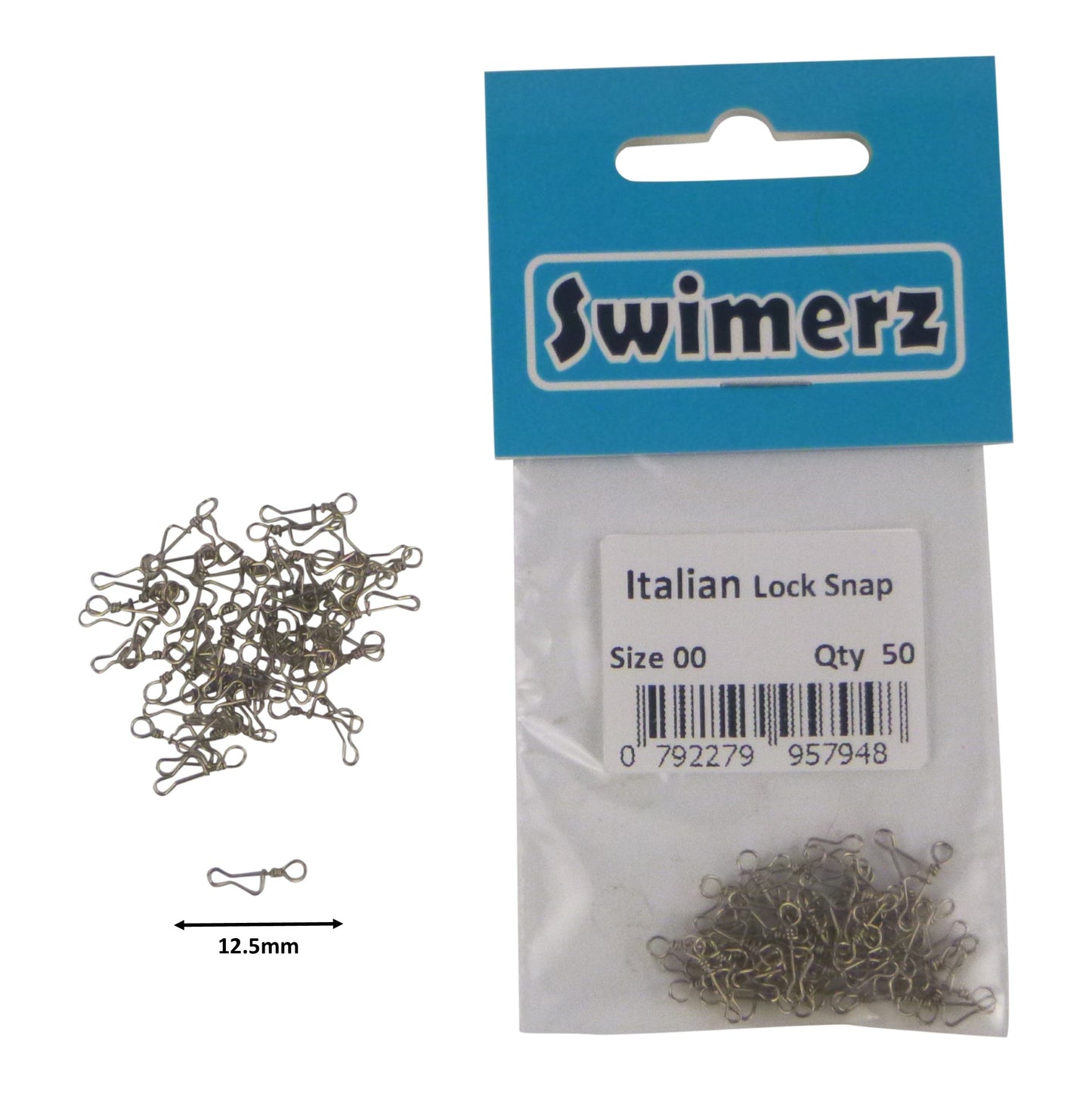 Swimerz Italian Snap, Closed Eye, size 00, 50 pack