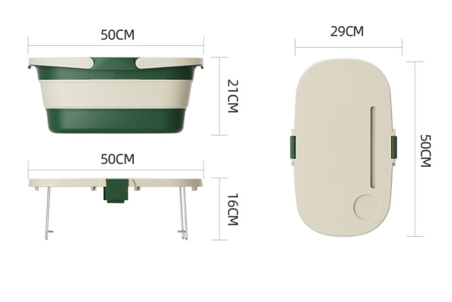 Foldable Picnic Basket with Tray - 16.5L Capacity, White Coffee, Perfect for Camping and Outdoor Gatherings