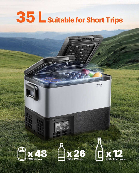 VEVOR 35 L Dual-Zone Portable Car Fridge Freezer