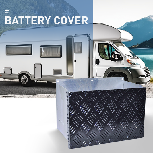 Galvanised Battery Box with Lid for Caravan, Trailer or Boat