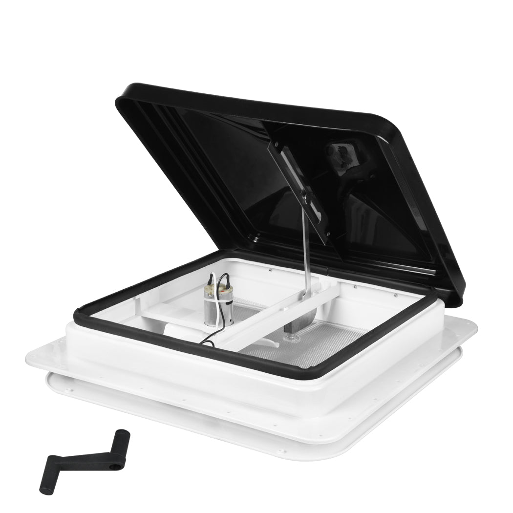 Manan Caravan Roof Vent 12V Fan RV Black-1973194054367842304