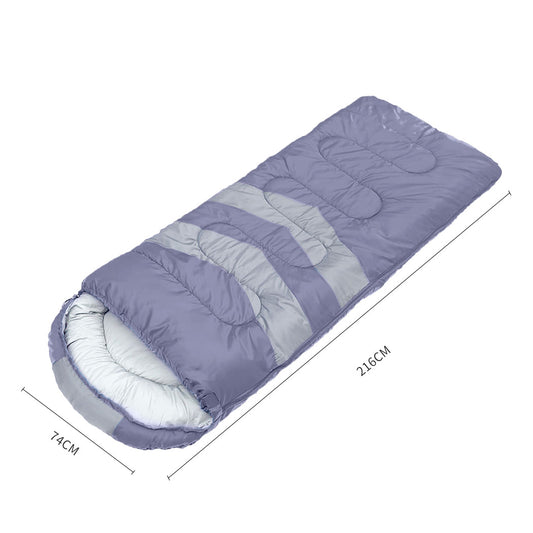 Mountview Single Sleeping Bag Bags Outdoor Grey-1973193763178287106
