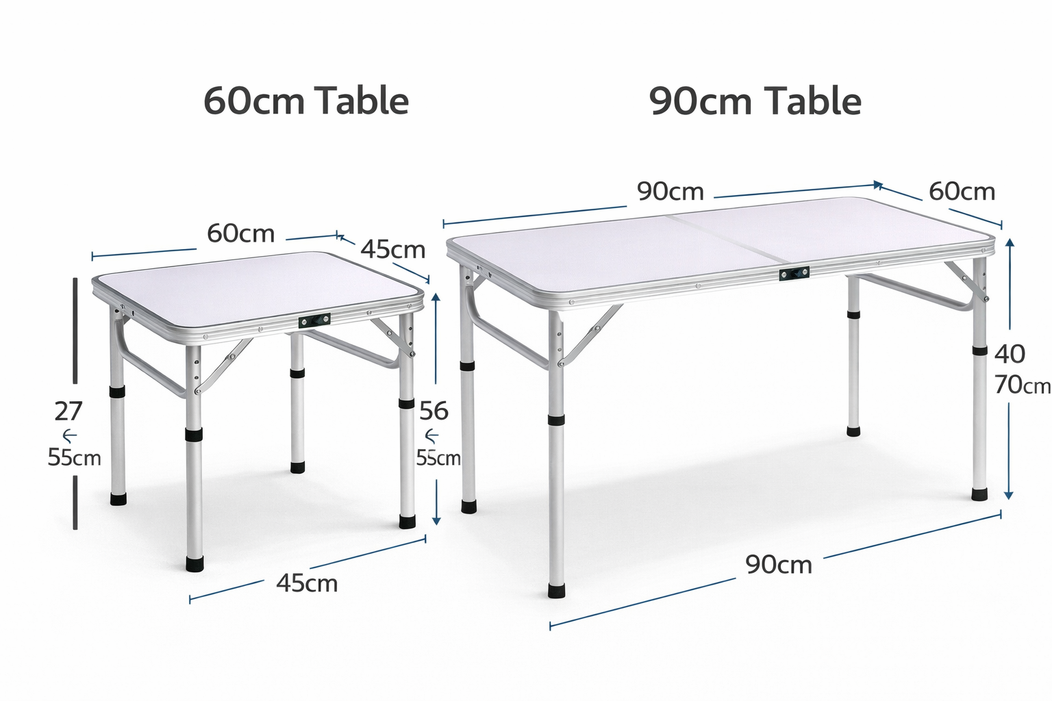60cm vs 90cm Camping Table: Which Size Should You Choose? (Complete Comparison Guide)