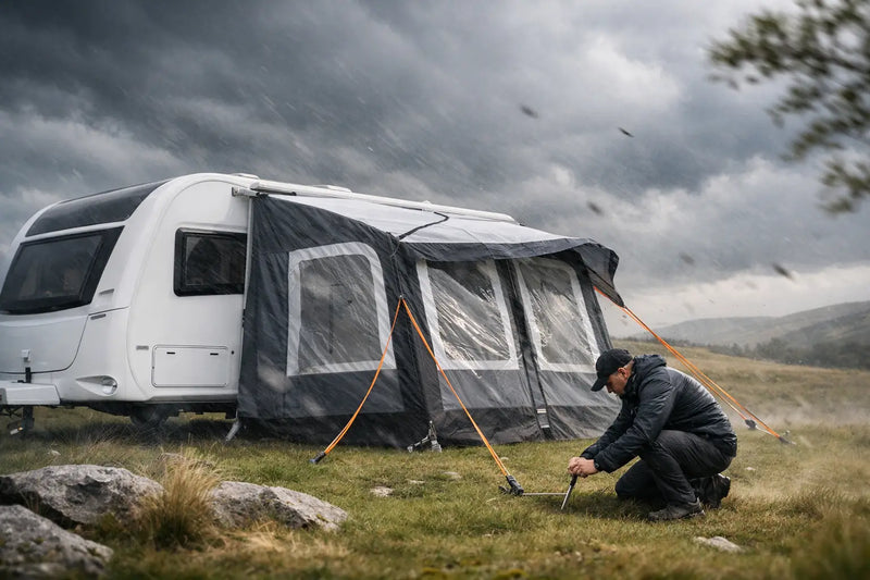 How to Secure a Caravan Awning in Wind