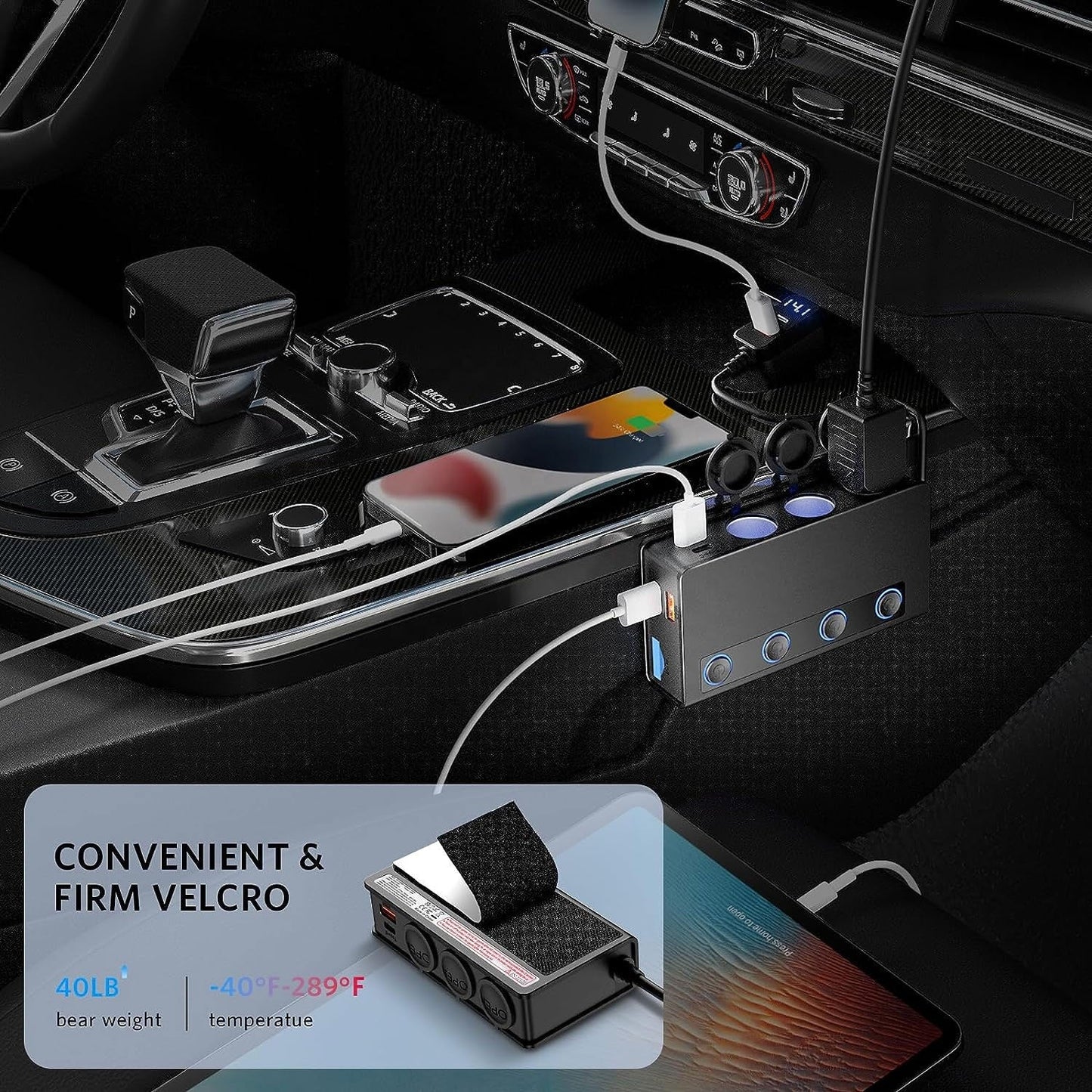 Outcamp 180W Four-Port Car Charger
