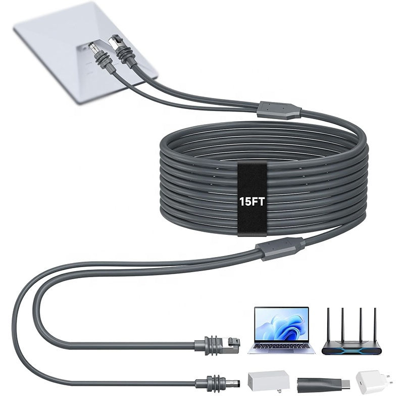 Outcamp 2-in-1 Power and Ethernet Cable for Starlink Mini