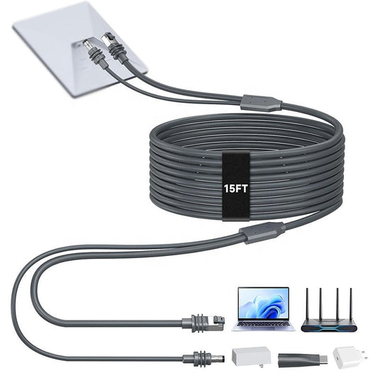 Outcamp 2-in-1 Power and Ethernet Cable for Starlink Mini