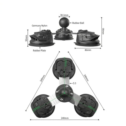 Outcamp Adjustable Rear Window Suction Mount for Starlink Mini