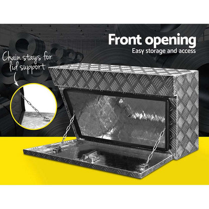 Giantz Pair of Under Tray Undertray Tool Box Aluminium Alloy Underbody Toolbox - Just Camp | Best Value Outdoor & Camping Store in Australia