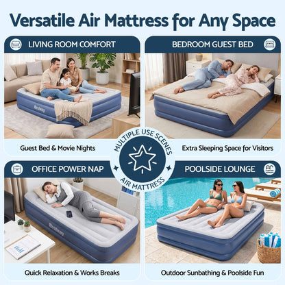 Bestway 46cm Single Airbed with Built-In Pump