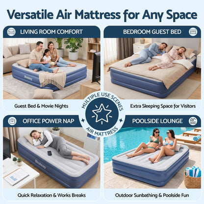 Queen Air Bed with Built-In Electric Pump
