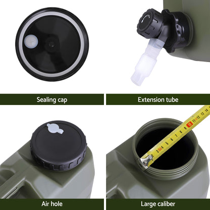 Camping Water Container 12L with Tap - Weisshorn