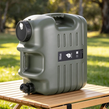 Camping Water Container 25L with Tap - Weisshorn Green
