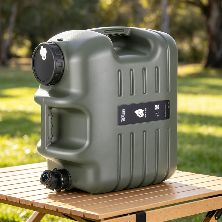 Camping Water Container 25L with Tap - Weisshorn Green