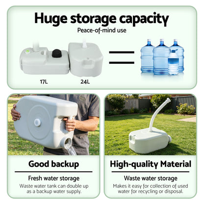 Portable Camping Hand Wash Basin 43L - Weisshorn