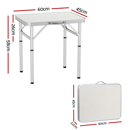 Folding Camping Table 60cm Lightweight Portable Picnic Table