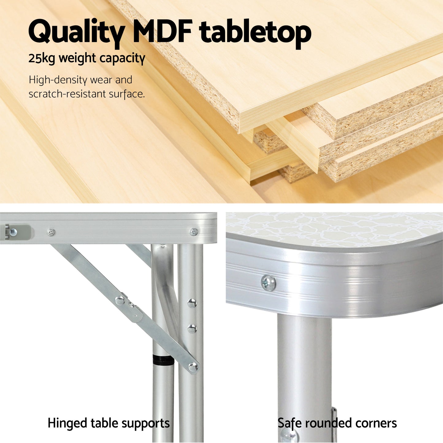 Folding Camping Table 60cm Lightweight Portable Picnic Table