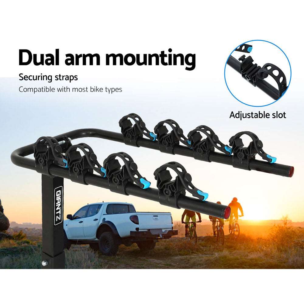 Giantz Bike Carrier 4 Bicycle Car Rear Rack Hitch Mount 2" Towbar Foldable Steel - Just Camp | Best Value Outdoor & Camping Store in Australia