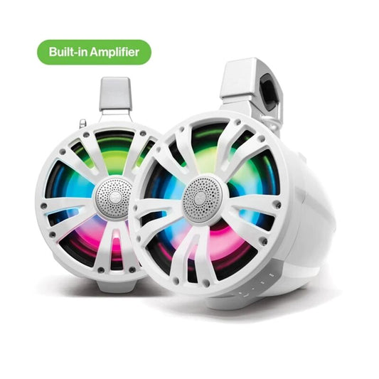 EcoXgear ExtremeTower TA8 8in Amplified Speakers White
