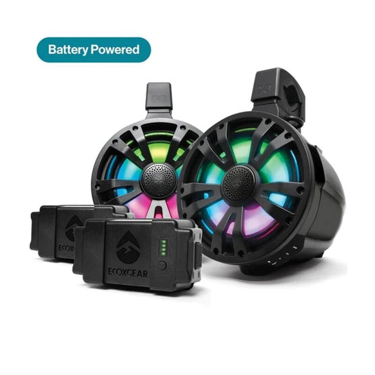 EcoXgear ExtremeTower TBB8 8in Battery Speakers Black