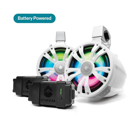 EcoXgear ExtremeTower TBB8 Dual-Amplified Speakers White