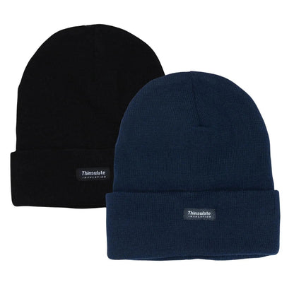 Thinsulate Thermal Beanies 2-Pack - Black & Red