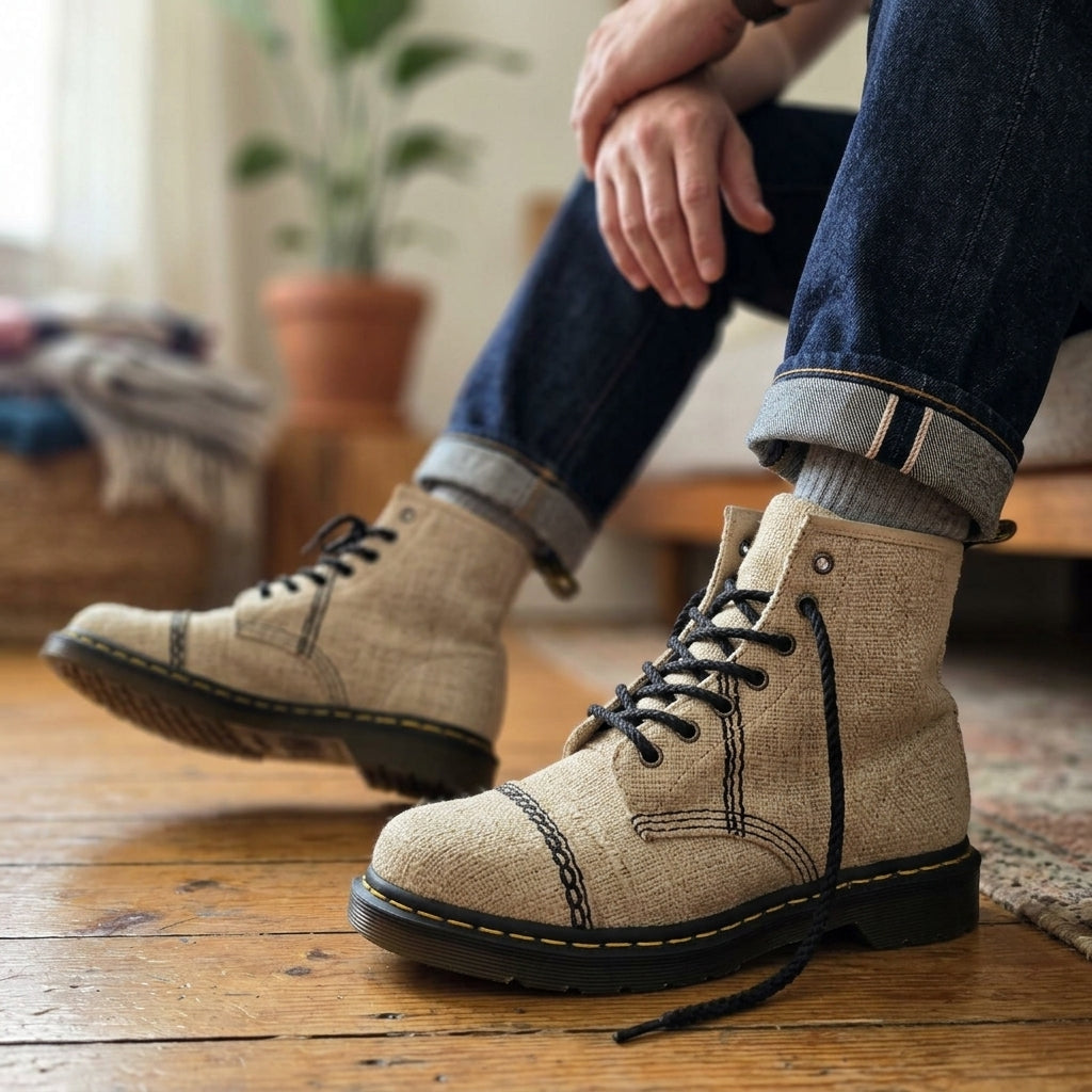Hemp Hiking Boots – Ankle High Vegan Hemp Boots Australia
