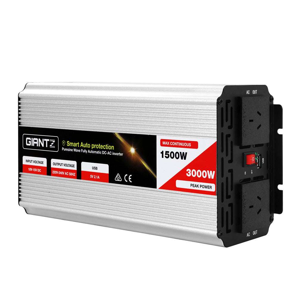 Giantz 1500W Puresine Wave DC-AC Power Inverter - Just Camp | Best Value Outdoor & Camping Store in Australia