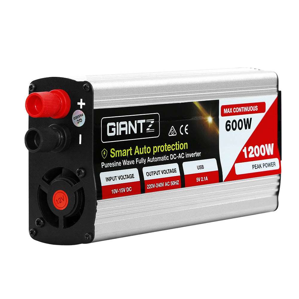 Giantz 600W Puresine Wave DC-AC Power Inverter - Just Camp | Best Value Outdoor & Camping Store in Australia