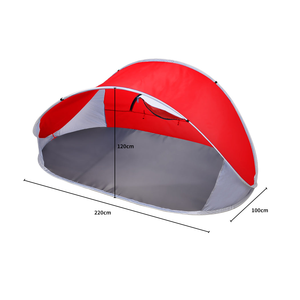 Mountview Pop Up Tent Camping Beach Red-1973193756257685506