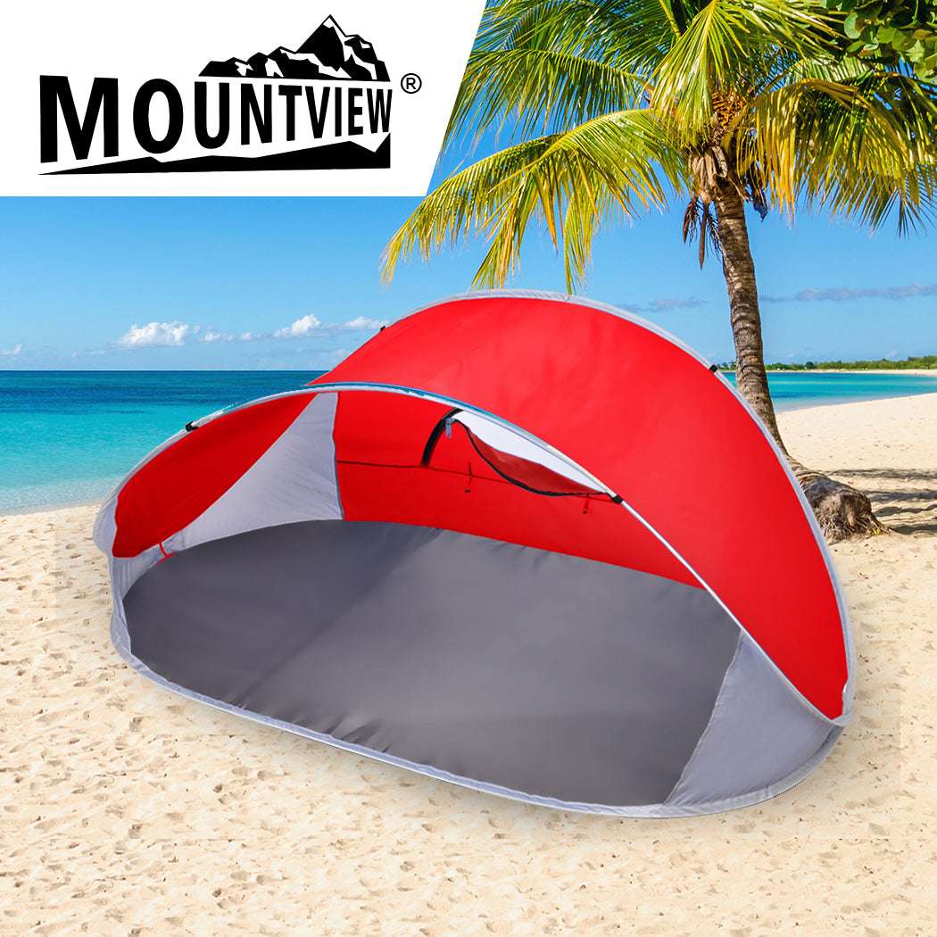 Mountview Pop Up Tent Camping Beach Red-1973193756257685511