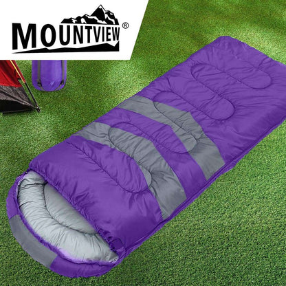 Mountview Single Sleeping Bag Bags Outdoor Purple-1973193763421556742