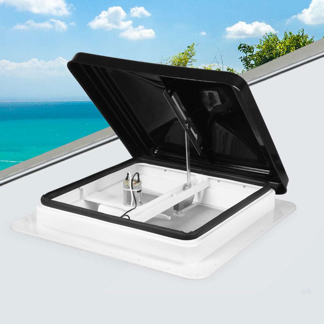 Manan Caravan Roof Vent 12V Fan RV Black-1973194054367842310