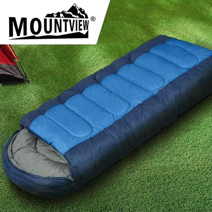 Mountview Sleeping Bag Outdoor Camping Blue-1973193761051774982