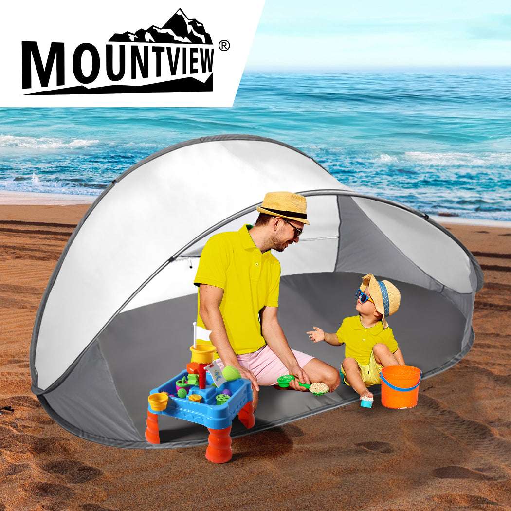 Mountview Pop Up Tent Camping Beach Grey-1973193756056358918