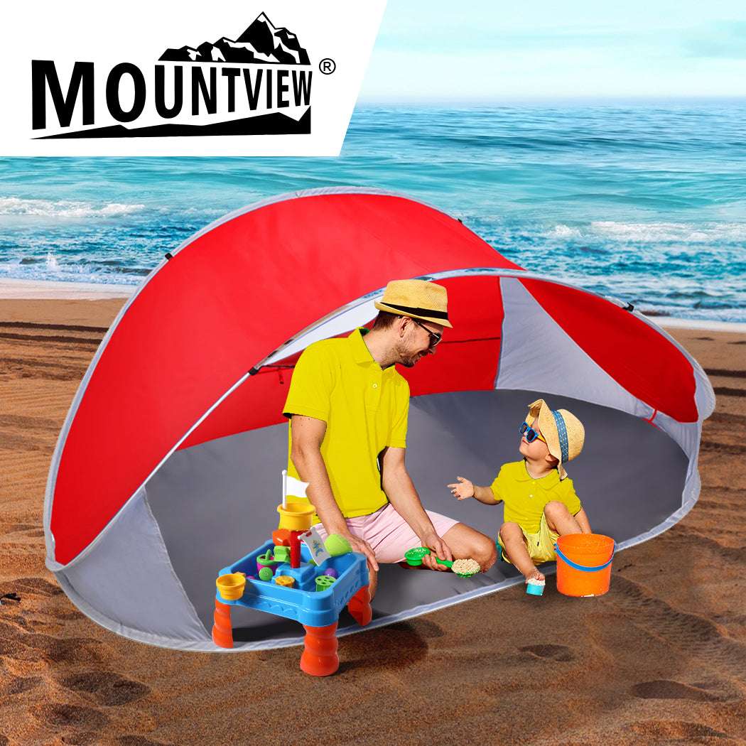 Mountview Pop Up Tent Camping Beach Red-1973193756257685510