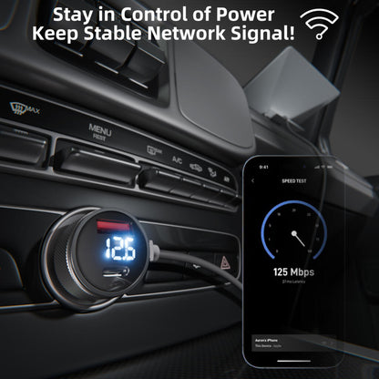 Outcamp Car Charger for Starlink Mini with Dual USB and Voltmeter