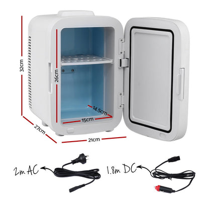 Glacio Mini Fridge Portable White Electric Cooler Warmer 12V 220V